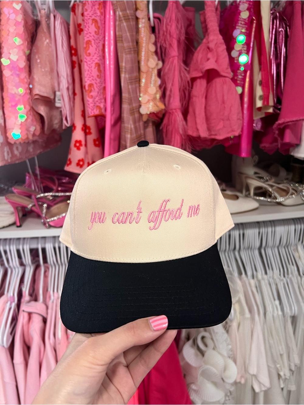 NWOT- ‘you can't afford me' Embroidered Baseball Cap